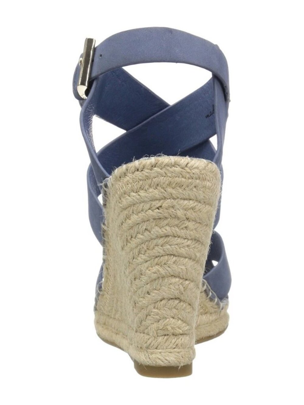 Joie New Wedge Espadrille Strappy Leather Sandal Blue Women's 40/10 - Picture 4 of 16